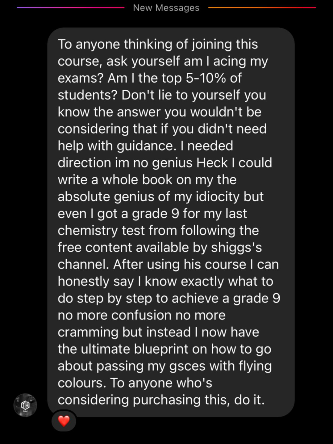 Student testimonial from Amaan