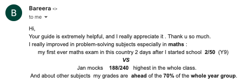 Student testimonial from Bareera