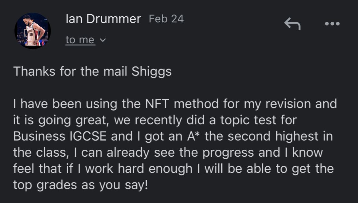 Student testimonial from Ian